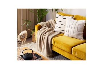 Pläd Mirge Beige - Beige - Textil & mattor - Filt & pläd