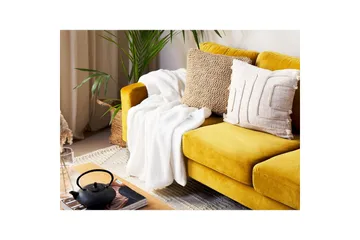 Pläd Mirge Vit - Vit - Textil & mattor - Filt & pläd