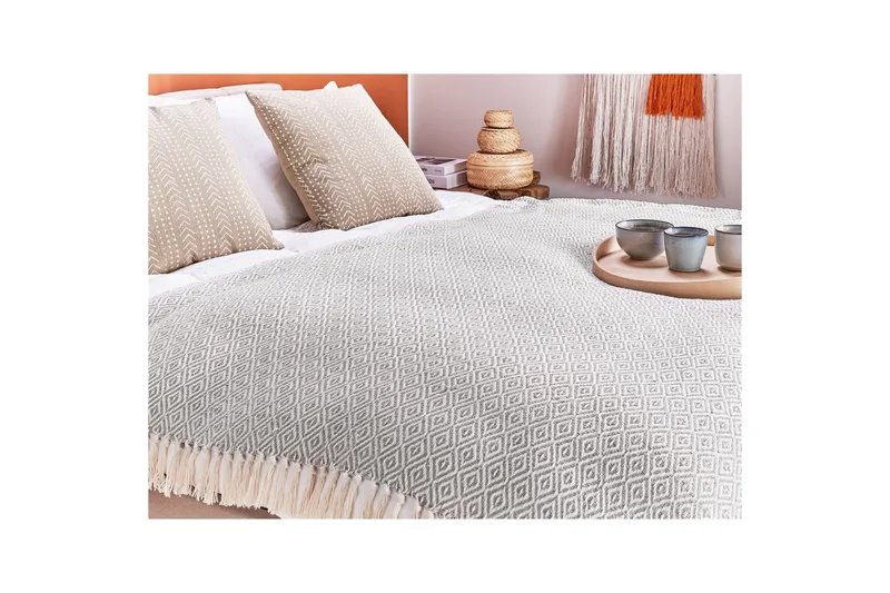 Pläd Mityal Beige/grå - Beige/grå - Textil & mattor - Filt & pläd