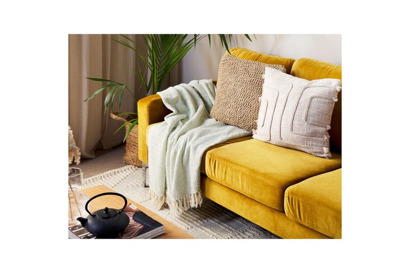 Pläd Mityal Grön/beige - Grön/beige - Textil & mattor - Filt & pläd
