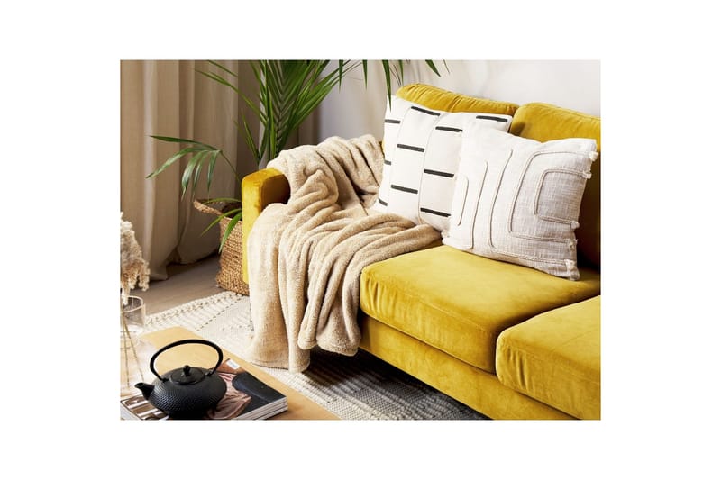 Pläd Namdu Beige - Beige - Textil & mattor - Filt & pläd
