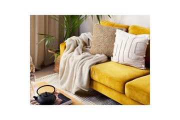 Pläd Namdu Ljusbeige - Ljusbeige - Textil & mattor - Filt & pläd