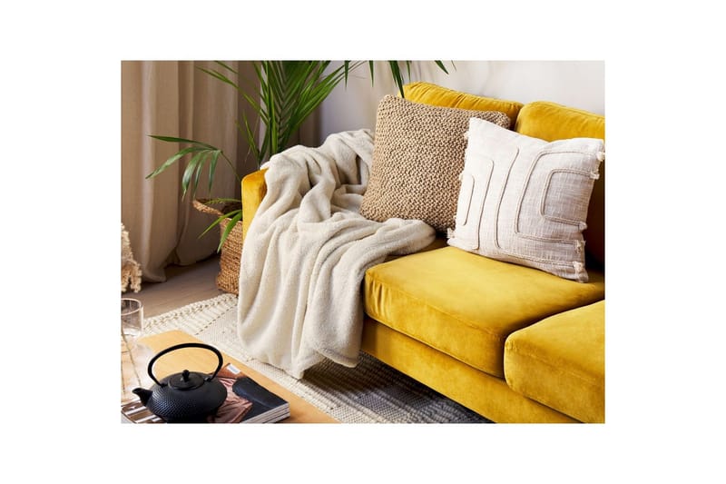 Pläd Namdu Ljusbeige - Ljusbeige - Textil & mattor - Filt & pläd