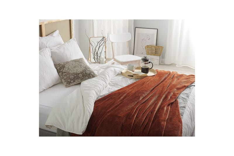 Pläd Saitler Brun, 200x220 cm - Brun, 200x220 cm - Textil & mattor - Filt & pläd