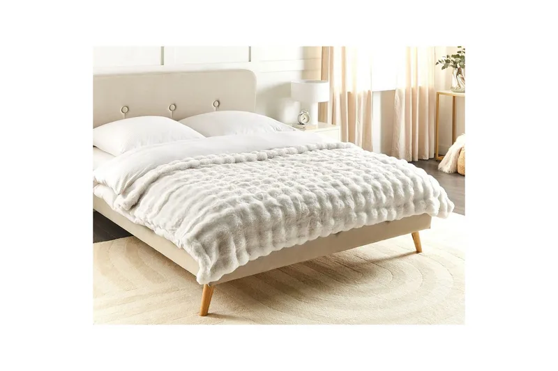 Pläd Salka Vit, 150x200 cm - Vit, 150x200 cm - Textil & mattor - Filt & pläd