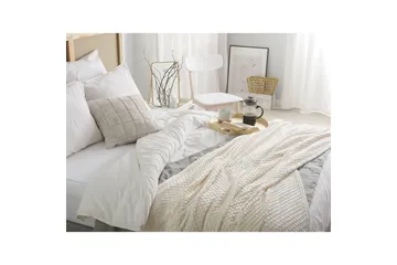 Pläd Samur Vit, 150x200 cm - Vit, 150x200 cm - Textil & mattor - Filt & pläd