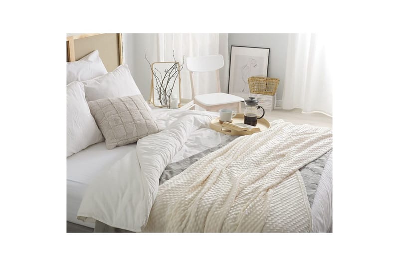 Pläd Samur Vit, 150x200 cm - Vit, 150x200 cm - Textil & mattor - Filt & pläd