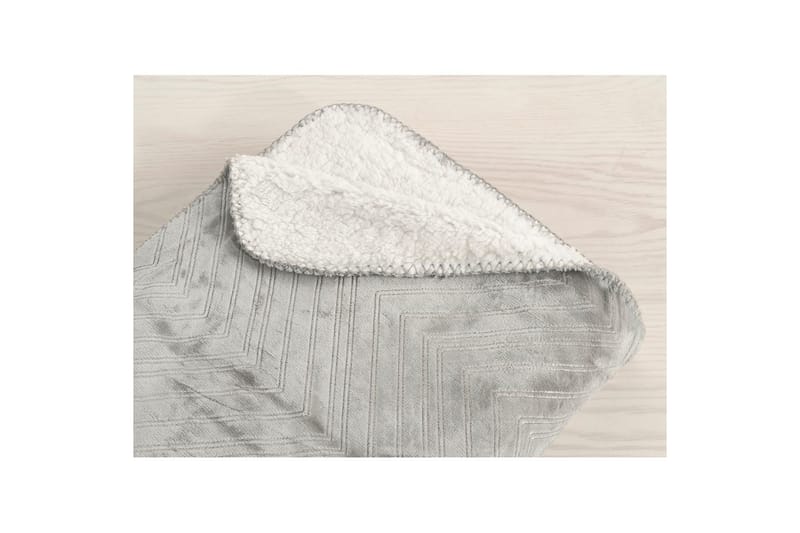 Pläd Sherpa 130 x 170 cm Grå - Grå - Textil & mattor - Filt & pläd