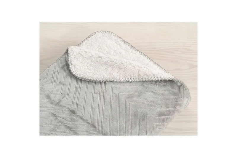 Pläd Sherpa 130 x 170 cm - Grå - Textil & mattor - Filt & pläd
