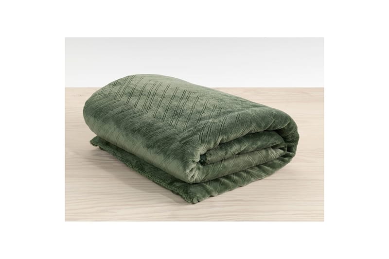 Pläd Sherpa 130 x 170 cm - Grön - Textil & mattor - Filt & pläd