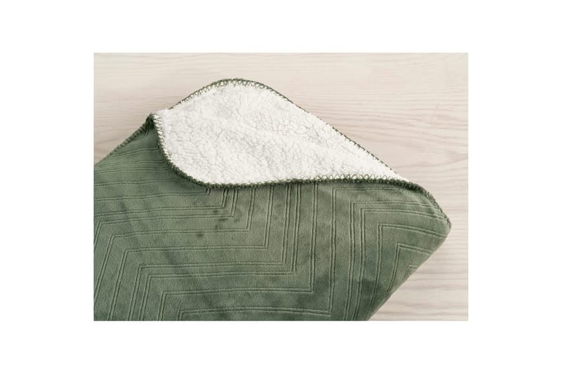 Pläd Sherpa 130 x 170 cm - Grön - Textil & mattor - Filt & pläd