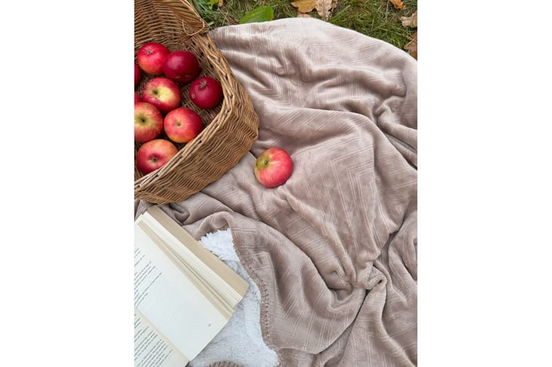 Pläd Sherpa 130 x 170 cm Linne - Linne - Textil & mattor - Filt & pläd