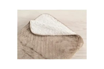 Pläd Sherpa 130 x 170 cm - Linne - Textil & mattor - Filt & pläd