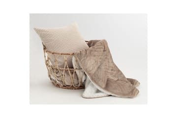 Pläd Sherpa 130 x 170 cm - Linne - Textil & mattor - Filt & pläd