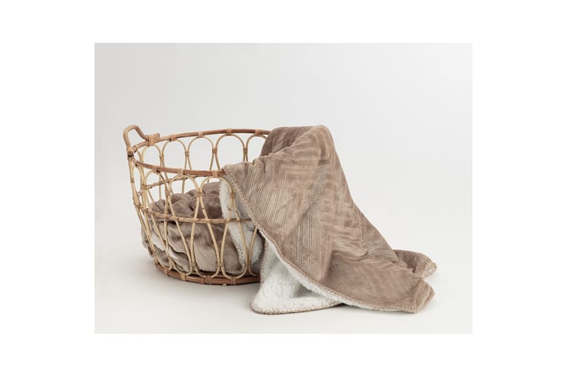 Pläd Sherpa 130 x 170 cm - Linne - Textil & mattor - Filt & pläd
