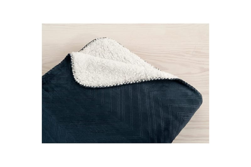 Pläd Sherpa 130 x 170 cm - Marinblå - Textil & mattor - Filt & pläd