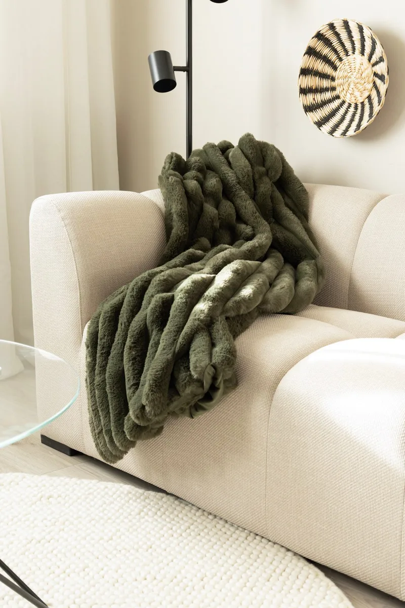 Pläd Soho 130x170 cm - Grön - Textil & mattor - Filt & pläd