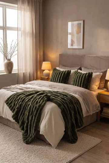 Pläd Soho 150x220 cm - Grön - Textil & mattor - Filt & pläd