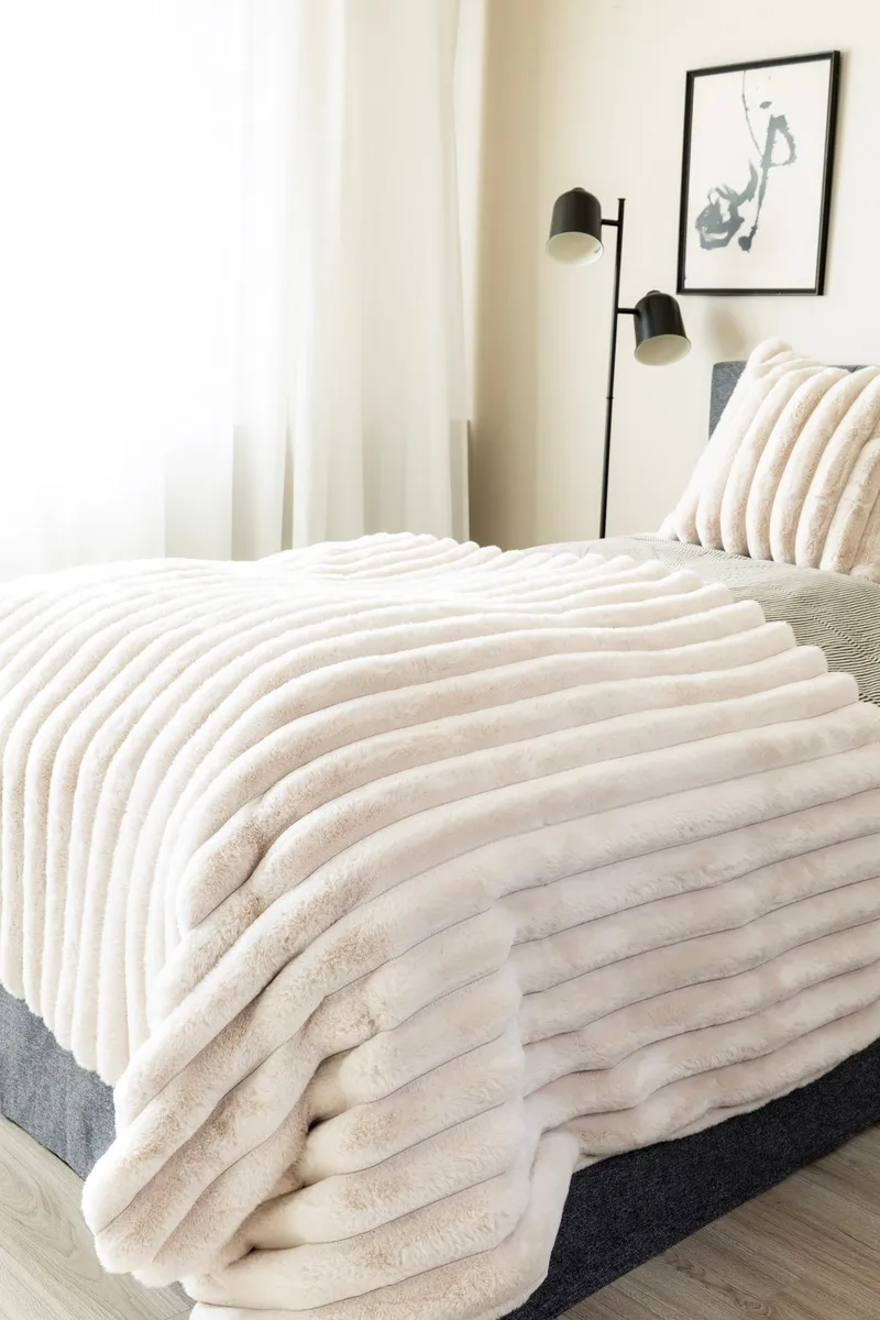 Pläd Soho 150x220 cm - Natur - Textil & mattor - Filt & pläd