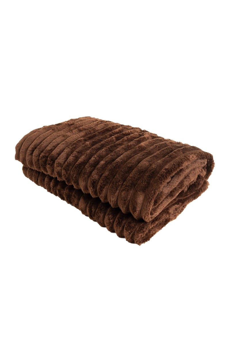 Pläd Stripe 130x170 cm - Brun - Textil & mattor - Filt & pläd