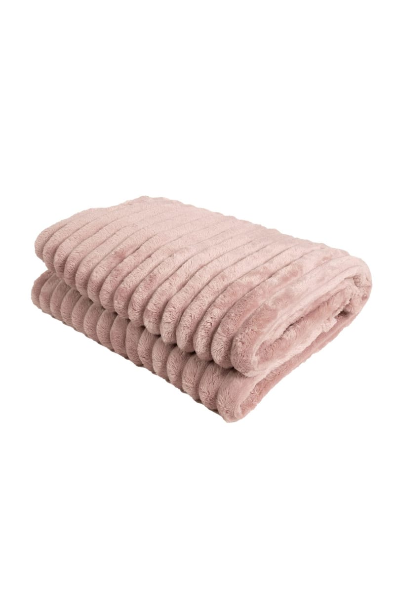 Pläd Stripe 130x170 cm - Dammrosa - Textil & mattor - Filt & pläd