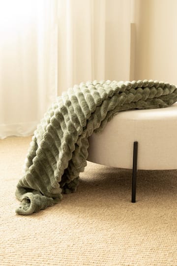 Pläd Stripe 130x170 cm - Grön - Textil & mattor - Filt & pläd