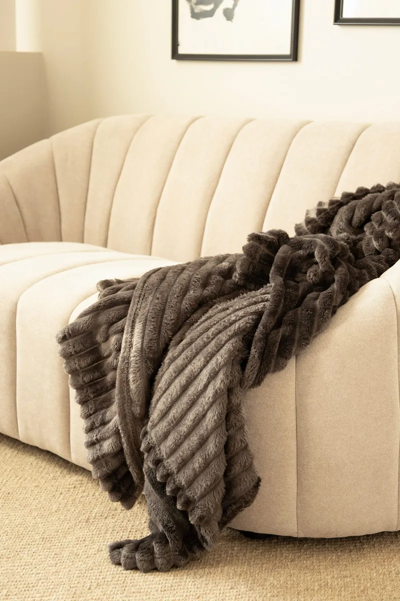 Pläd Stripe 130x170 cm - Grafit - Textil & mattor - Filt & pläd