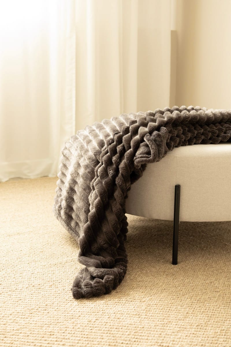 Pläd Stripe 130x170 cm - Grafit - Textil & mattor - Filt & pläd