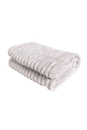 Pläd Stripe 130x170 cm - Silver - Textil & mattor - Filt & pläd
