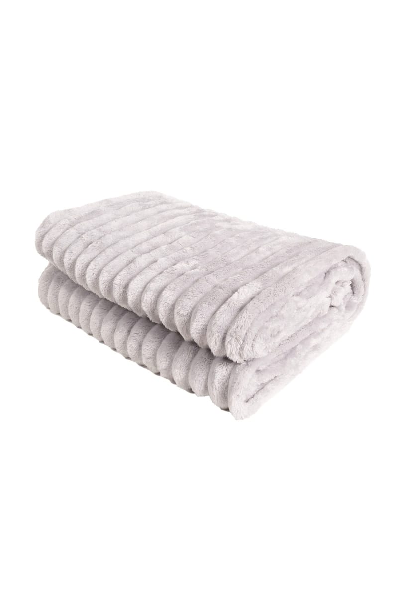 Pläd Stripe 130x170 cm - Silver - Textil & mattor - Filt & pläd