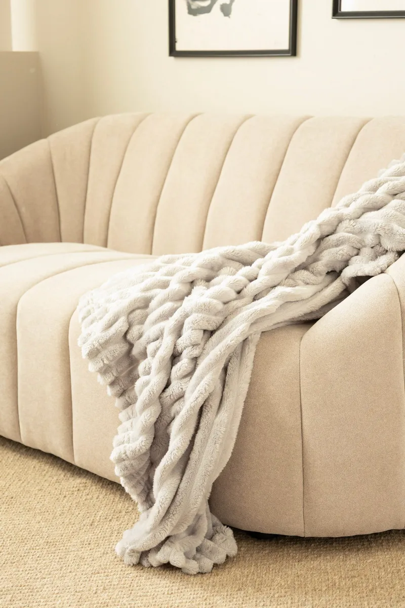 Pläd Stripe 130x170 cm - Silver - Textil & mattor - Filt & pläd