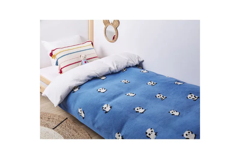 Pläd Talokan Blå/svart/vit - Blå/svart/vit - Textil & mattor - Filt & pläd