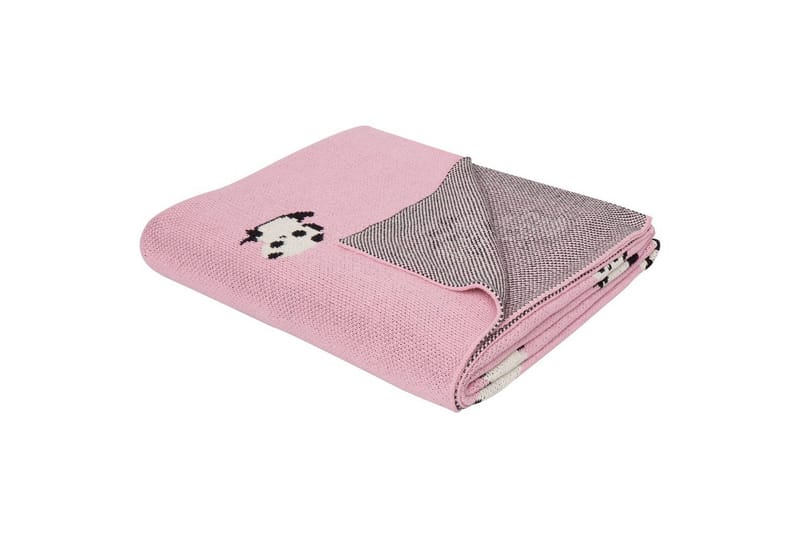 Pläd Talokan Rosa/svart/vit, Rosa/svart/vit