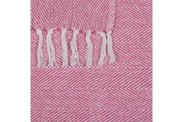 Pläd Tangier Rosa/Vit - Rosa/Vit - Textil & mattor - Filt & pläd