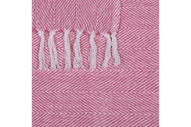 Pläd Tangier Rosa/Vit - Rosa/Vit - Textil & mattor - Filt & pläd