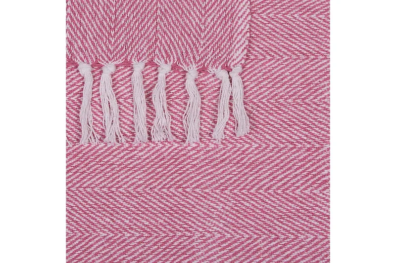 Pläd Tangier Rosa/Vit - Rosa/Vit - Textil & mattor - Filt & pläd