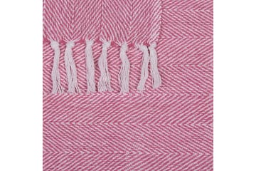 Pläd Tangier Rosa/Vit - Rosa/Vit - Textil & mattor - Filt & pläd