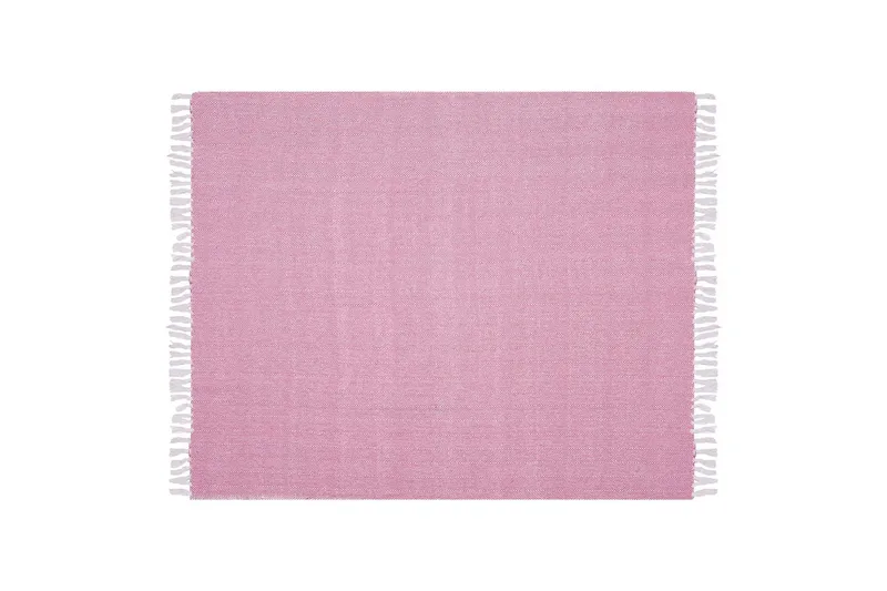 Pläd Tangier Rosa/Vit - Rosa/Vit - Textil & mattor - Filt & pläd