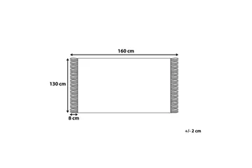 Pläd Tilmi Beige/vit - Beige/vit - Textil & mattor - Filt & pläd