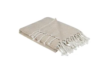 Pläd Tilmi Beige/vit - Beige/vit - Textil & mattor - Filt & pläd