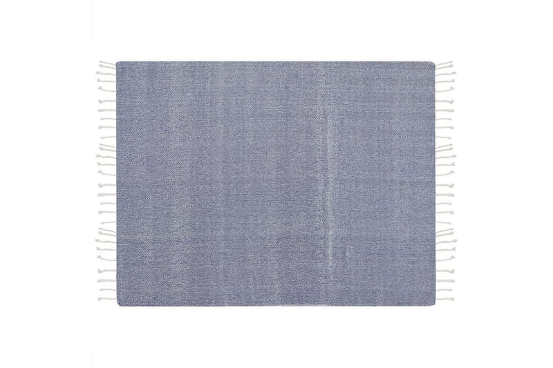 Pläd Tilmi Blå/Vit - Blå/Vit - Textil & mattor - Filt & pläd