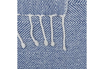 Pläd Tilmi Blå/Vit - Blå/Vit - Textil & mattor - Filt & pläd