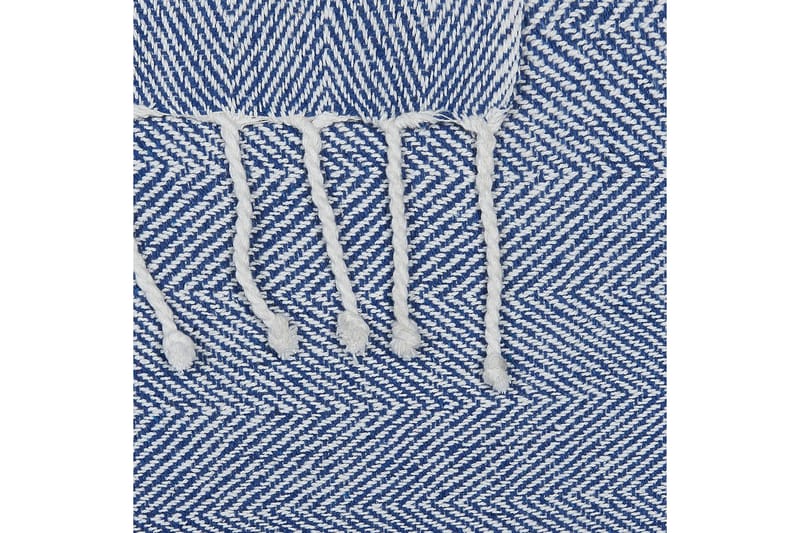 Pläd Tilmi Blå/Vit - Blå/Vit - Textil & mattor - Filt & pläd