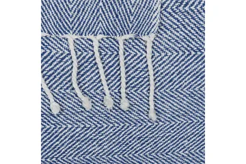 Pläd Tilmi Blå/Vit - Blå/Vit - Textil & mattor - Filt & pläd