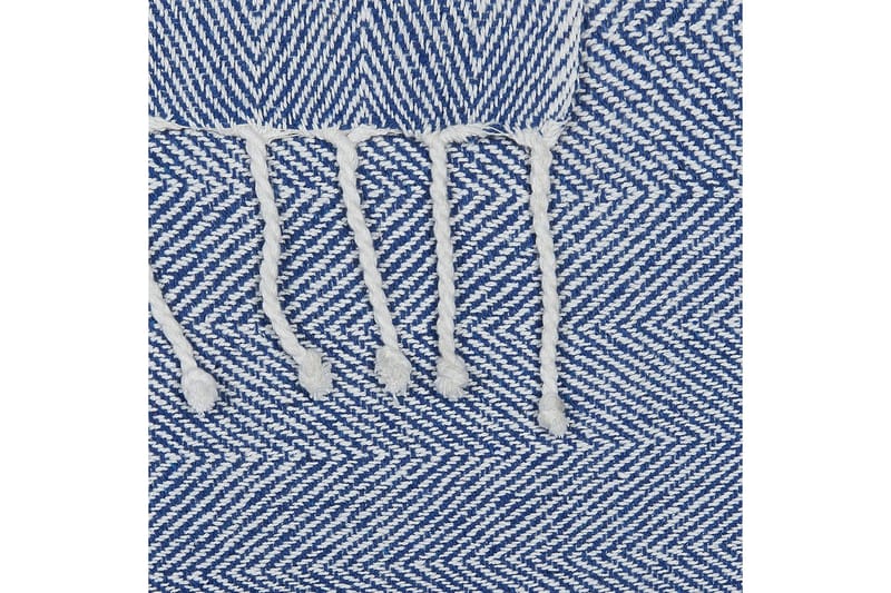 Pläd Tilmi Blå/Vit - Blå/Vit - Textil & mattor - Filt & pläd