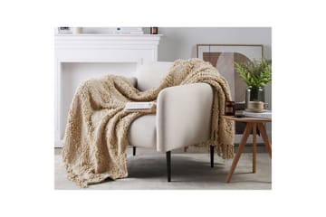 Pläd Vella Beige, 150x200 cm - Beige, 150x200 cm - Textil & mattor - Filt & pläd