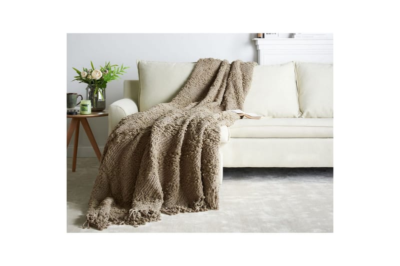 Pläd Vella Beige, 200x220 cm - Beige, 200x220 cm - Textil & mattor - Filt & pläd