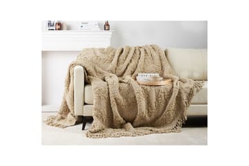 Pläd Vella Beige, 220x240 cm - Beige, 220x240 cm - Textil & mattor - Filt & pläd