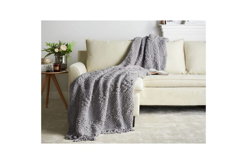 Pläd Vella Grå, 200x220 cm - Grå, 200x220 cm - Textil & mattor - Filt & pläd