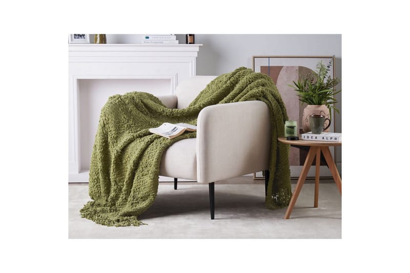 Pläd Vella Grön, 150x200 cm - Grön, 150x200 cm - Textil & mattor - Filt & pläd